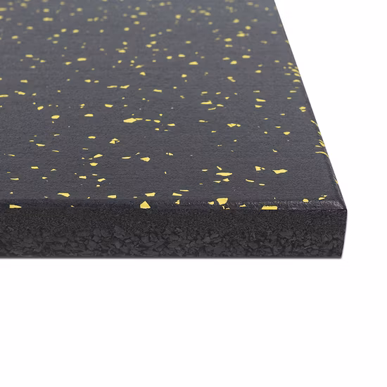 Piso de borracha com pontilhados de cor Segurança bonita Não-tóxico Ginásio Esportes Ladrilhos de borracha Tapetes de borracha intertravado Piso térreo