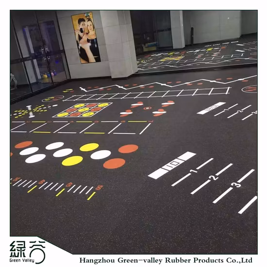 Absorvedor de choque antivibração personalizado de fábrica EPDM Speckles tapetes de borracha piso para ginásio/rinques de gelo/uso doméstico/estágio de tiro